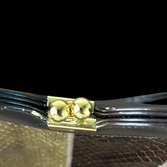 Vintage Coret Made in Canada Multicolour Snakeskin Embossed Bag - Picture 7 of 8